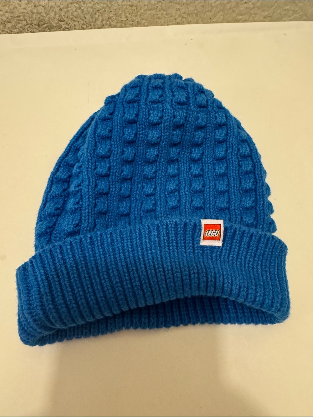 LEGO Kids Blue Knit Beanie Hat 2T-5T